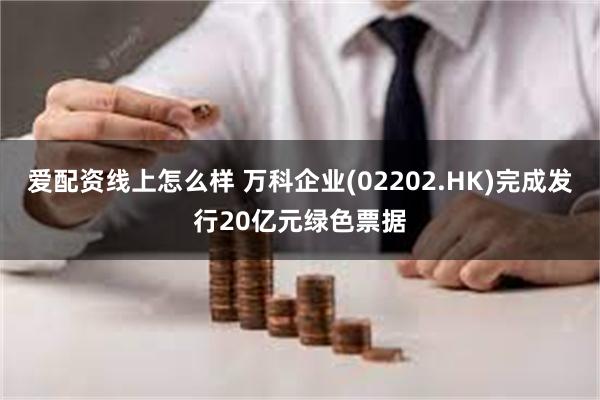 爱配资线上怎么样 万科企业(02202.HK)完成发行20亿元绿色票据