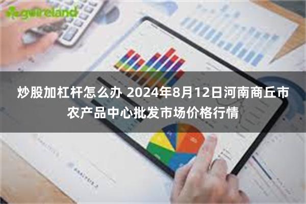 炒股加杠杆怎么办 2024年8月12日河南商丘市农产品中心批发市场价格行情