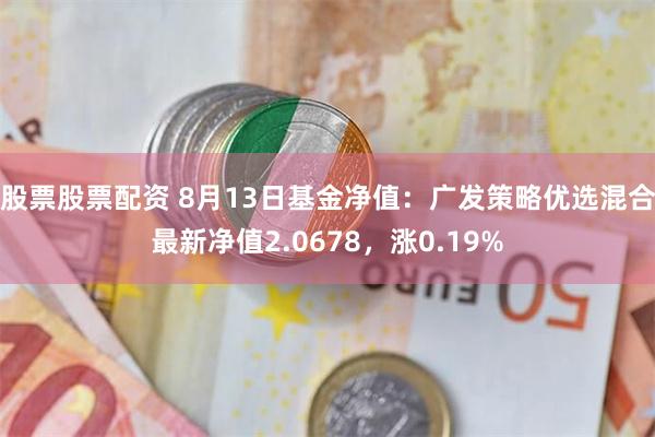 股票股票配资 8月13日基金净值：广发策略优选混合最新净值2.0678，涨0.19%