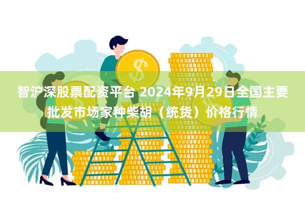 智沪深股票配资平台 2024年9月29日全国主要批发市场家种柴胡（统货）价格行情